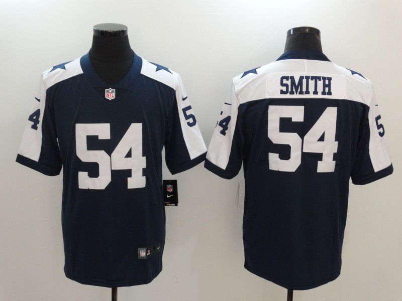 Men Dallas Cowboys #54 Smith Blue Thanksgiving Nike Vapor Untouchable Limited NFL Jersey->arizona cardinals->NFL Jersey